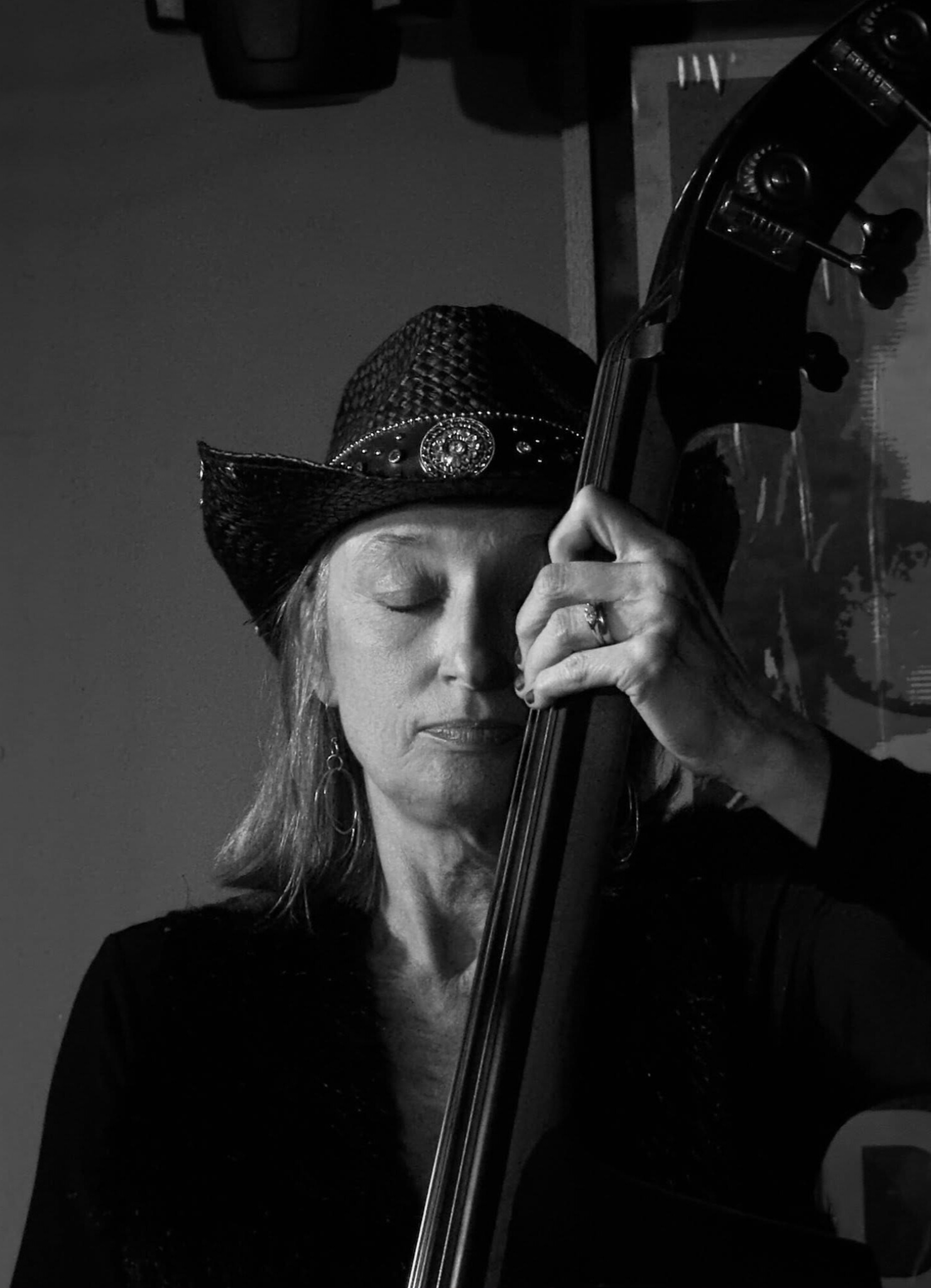 Sandy Nichols plays upright bass